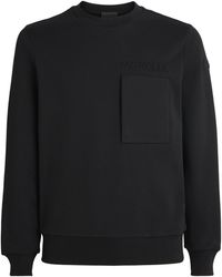 Moncler - Cotton Raised-Logo Sweatshirt - Lyst