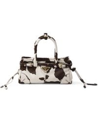 Prada - Mini Leather Printed Bonnie Shoulder Bag - Lyst