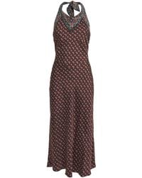 Doen - Silk-Blend Halterneck Zilda Midi Dress - Lyst