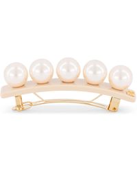 Alexandre De Paris - Oversize Pearl-Detail Slide Hair Clip - Lyst