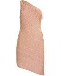 Hervé Léger - Asymmetric Icon Mini Dress - Lyst