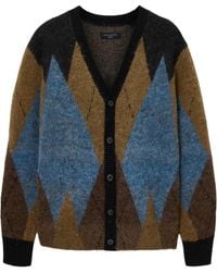 AllSaints - Jacquard Bernie Cardigan - Lyst