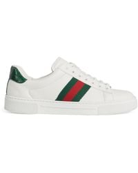 Gucci - gg-embossed Leather Flatform Trainers - Lyst