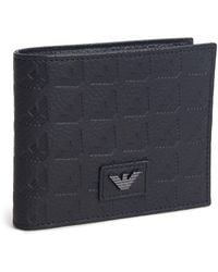 Emporio Armani - Leather Eagle Bifold Wallet - Lyst