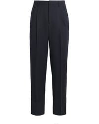 Lardini - Virgin Wool Pleated Straight Trousers - Lyst