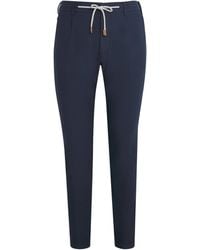 Eleventy - Cotton-Blend Drawstring Trousers - Lyst