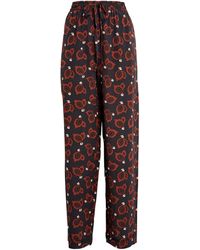 Matteau - Silk Printed Drawstring Trousers - Lyst