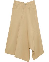 Loewe - Cotton Asymmetric Midi Skirt - Lyst