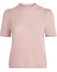 ME+EM - Wool-Cashmere-Silk Puff-Sleeve T-Shirt - Lyst