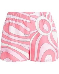 PUCCI - Silk Twill Printed Shorts - Lyst
