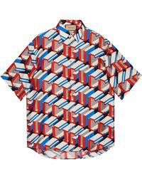 Gucci - Silk Pixel Print Shirt - Lyst