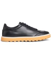 Isaia - Leather Sneakers - Lyst