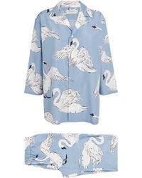 Olivia Von Halle - Cotton-Silk Casablanca Laia Pyjama Set - Lyst