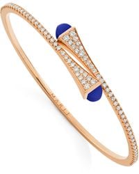Marli New York - Diamond And Lapis Lazuli Cleo Slim Bracelet - Lyst