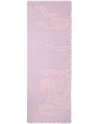Burberry - Wool Wide Ekd Scarf - Lyst