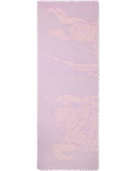 Burberry - Wool Wide Ekd Scarf - Lyst
