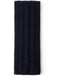 Prada - Virgin Wool Cable-Knit Scarf - Lyst