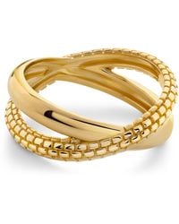 Monica Vinader - Vermeil Heirloom Crossover Ring - Lyst