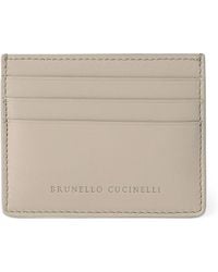 Brunello Cucinelli - Leather Logo Card Holder - Lyst