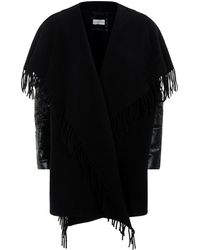 Moncler Quilted Sleeve Cape - Black