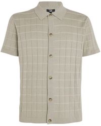 PAIGE - Cotton-linen Striped Polo Shirt - Lyst