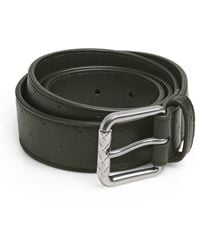 Bottega Veneta - Leather Intrecciato Stamp Belt - Lyst