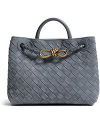 Bottega Veneta - Small Suede Andiamo Top-Handle Bag - Lyst