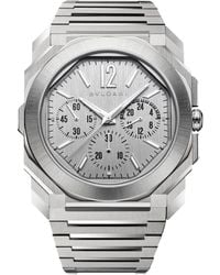 BVLGARI - Stainless Steel Octo Finissimo Chronograph Gmt Watch - Lyst