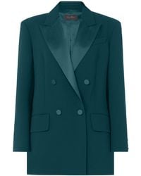 Max Mara - Satin-Lapel Blazer - Lyst