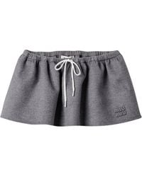 Miu Miu - Wool-Cashmere Mini Skirt - Lyst