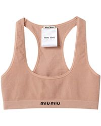 Miu Miu - Seamless Racerback Crop Top - Lyst