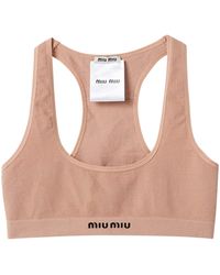 Miu Miu - Seamless Racerback Crop Top - Lyst