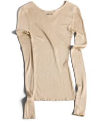 Miu Miu - Silk Rib Knit Sweater - Lyst