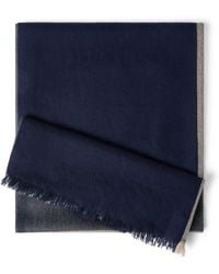 Brunello Cucinelli - Cashmere-Silk Colour-Block Scarf - Lyst