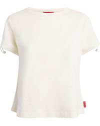 MAX&Co. - Cotton Jersey And Canvas Top - Lyst