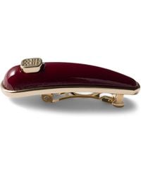 Miu Miu - Patent Leather Logo Hair Clip - Lyst