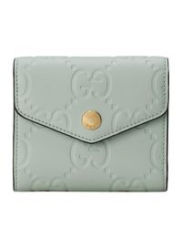 Gucci - Debossed Leather Gg Wallet - Lyst