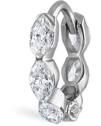 Maria Tash - Invisible Set Diamond Marquise Eternity Single Hoop Earring - Lyst