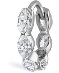 Maria Tash - Invisible Set Diamond Marquise Eternity Single Hoop Earring - Lyst