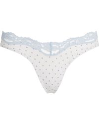 Skims - Lace-Trim Fits Everybody Dipped Thong - Lyst