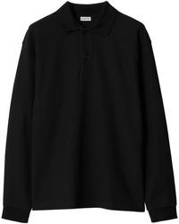 Burberry - Cotton Long-sleeve Polo Shirt - Lyst