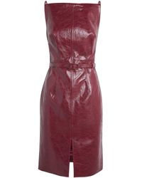Toccin - Vegan Leather Zivana Midi Dress - Lyst