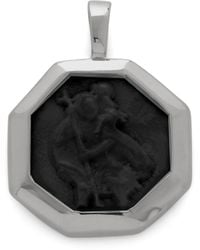 Monica Vinader - Sterling And Onyx St Christopher Talisman Pendant - Lyst