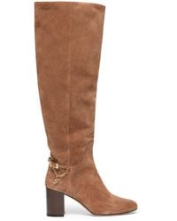 Marina Rinaldi - Suede Knee-High Boots 80 - Lyst