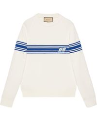 Gucci - Wool Gg Striped Sweater - Lyst