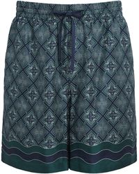 CASABLANCA - Silk Radiating Monogram Shorts - Lyst