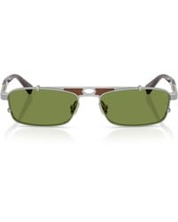 Brunello Cucinelli - Titanium Rectangular Paloma Sunglasses - Lyst