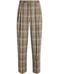 AURALEE - Wool Check Pleated Wide-Leg Trousers - Lyst