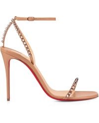 Christian Louboutin - So Me Leather Heeled Sandals 100 - Lyst