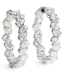 Harrods - And Diamond Hoop Earrings - Lyst